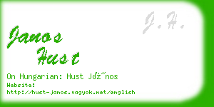 janos hust business card